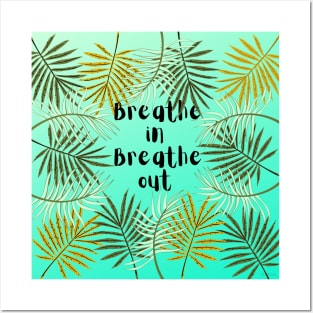 Tropical plant breathe in /out Posters and Art